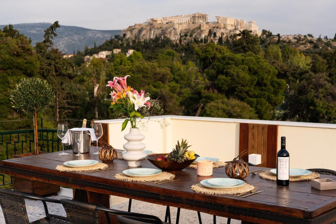 Visum Acropol ,3Br - Private Terrace-Jacuzzi - Amazing View Apartment Athena Bagian luar foto